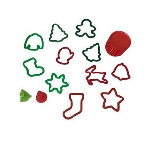 Christmas Cookie Cutters and Presses Sets of 9 presses & 9 Cutters Plastic